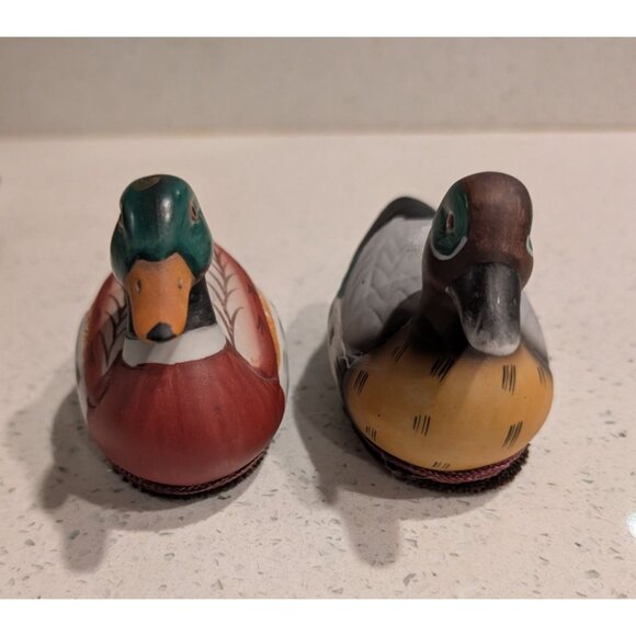 Vintage Jasco Mallard Duck Figurine Lint Brushes Hand Painted - Picture 4 of 10